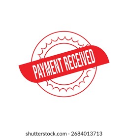 Payment received Rubber Stamp. Red Rubber Grunge Stamp Vector Illustration	