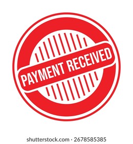 Pago Recibido Sello De Goma Vector.