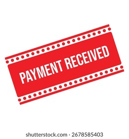 Payment Received Rubber Stamp Seal Vector.