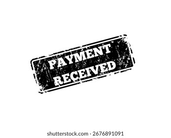 Payment received stamp vector illustration with distressed texture.