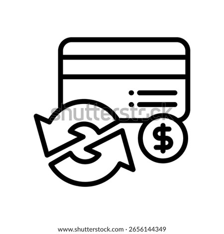 Payment Reconciliation Icon Line Vector Illustration