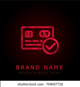 Payment red chromium metallic logo