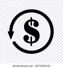 Payment refund. Vector illustration of symbolic icon on transparent background. - Powered by Shutterstock - Get 15% off with code: PIKWIZARD15