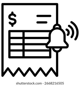 Payment Reminder Icon Element for Design