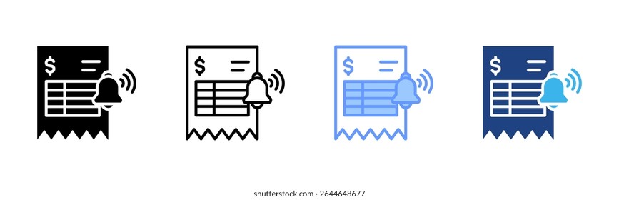 Payment Reminder icon sheet multiple style collection
