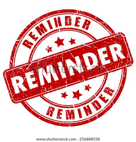Payment reminder rubber stamp
