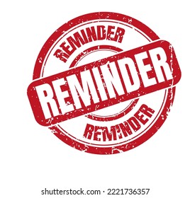 Payment Reminder Rubber Stamp, Vector