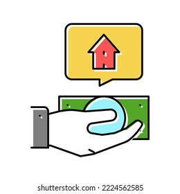 payment rental property estate home color icon vector. payment rental property estate home sign. isolated symbol illustration