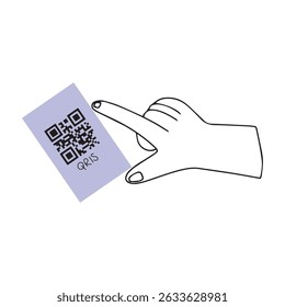 Payment for scaning qris code.  money transfer concept