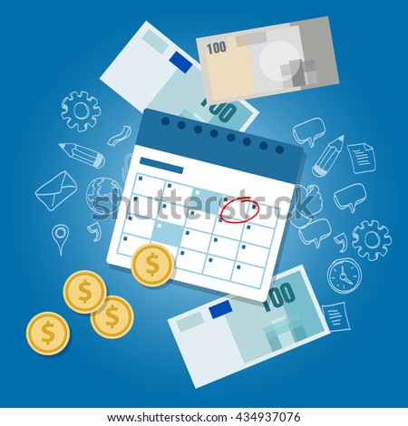 payment schedule day calendar payday deadline money 