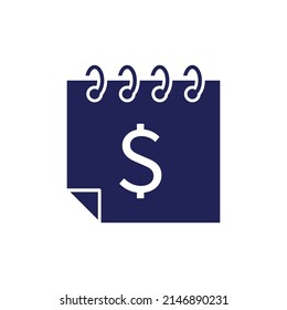 Payment schedule icon design isolated on white background