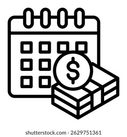 Payment Schedule Icon Element For Design