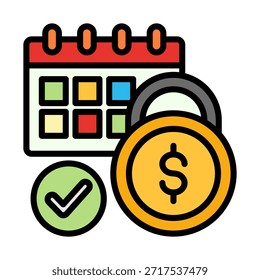 Elemento De Ícone De Agenda De Pagamento Para Design