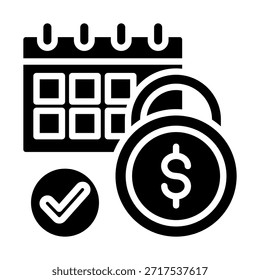 Elemento De Ícone De Agenda De Pagamento Para Design