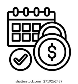 Elemento De Ícone De Agenda De Pagamento Para Design