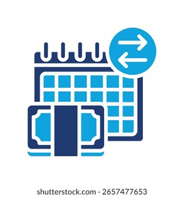 Ícone de Programação de Pagamento Ilustração de Vetor Simples