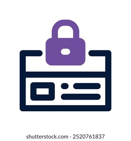 ícone seguro de pagamento. vetor ícone de tom duplo para o seu site, celular, apresentação e design de logotipo.