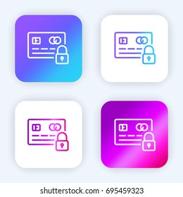 Payment security bright purple and blue gradient app icon