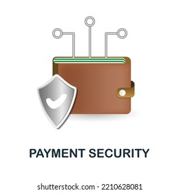 Payment Security icon. 3d illustration from finance management collection. Creative Payment Security 3d icon for web design, templates, infographics and more