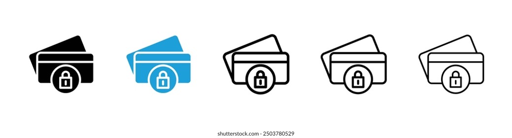 Payment security icon in black and blue colors