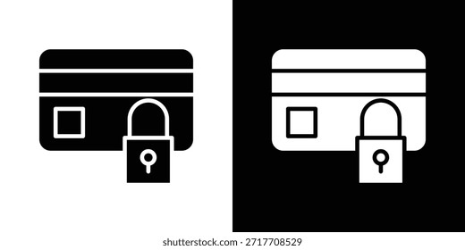 Payment security icon black flat pictogram. For graphic and web design.
