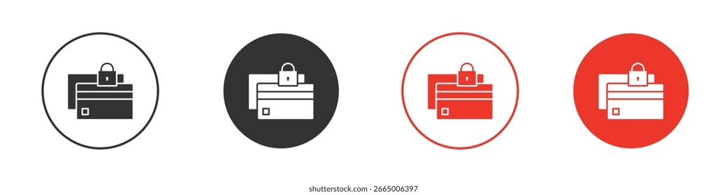 Icono de seguridad de pago. Iconos de vector de estilo negro. Símbolo de signo aislado