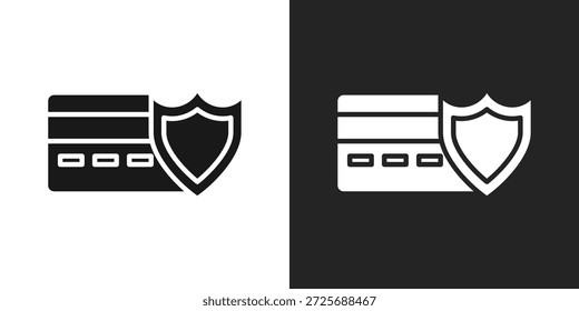 Icono De Seguridad De Pago En Blanco Y Negro Estilo Glifo