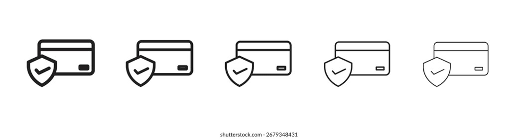 Colección de símbolo de diseño de icono de seguridad de pago para Diseño gráfico. EPS 10