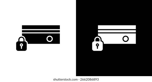 Payment security icon of glyph style design vector pack