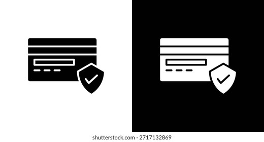 Ícone de segurança de pagamento, ícone de estilo de glifo para site ou aplicativo móvel