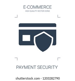 payment security icon. high quality filled payment security icon on white background. from e commerce collection flat trendy vector payment security symbol. use for web and mobile