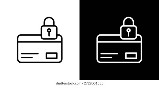 Symbol für Zahlungssicherheit. Isoliertes Objekt auf schwarz-weißem Hintergrund.