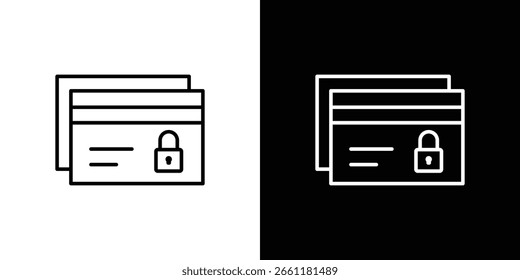 Icono de seguridad de pago. Pictograma de trazo. Ilustración vectorial. Signo de Vector para App móvil y Sitios web.