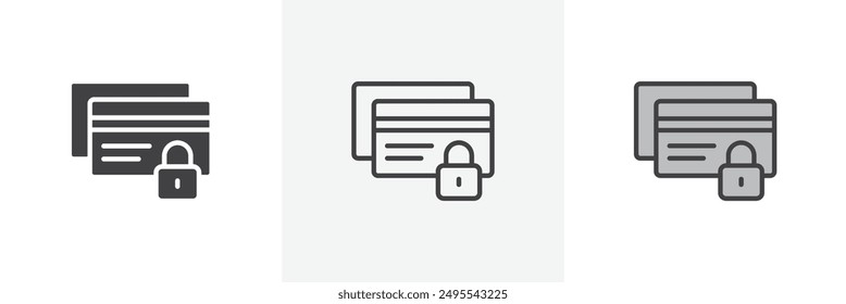 Icono de seguridad de pago colección sobre fondo blanco.