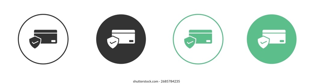 Conjunto de doodle de ilustración de símbolo de seguridad de pago. EPS10