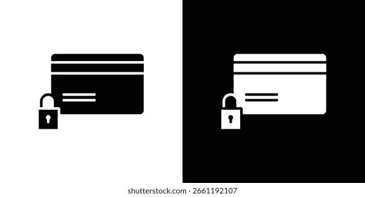 Símbolo de icono de seguridad de pago. Diseño simple y plano para Web y App móvil