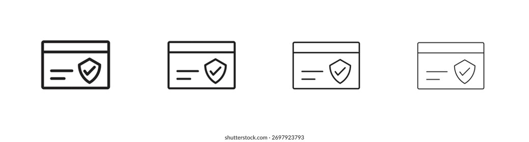 Ilustración vectorial de icono de seguridad de pago. Vector editable EPS 10.
