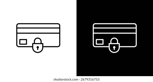 Payment security icon vector symbols pack in black and white lines