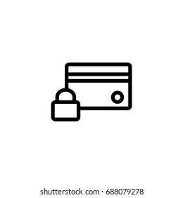 payment security line black icon