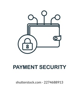 Payment Security line icon. Colored element sign from finance management collection. Outline Payment Security icon sign for web design, infographics and more.