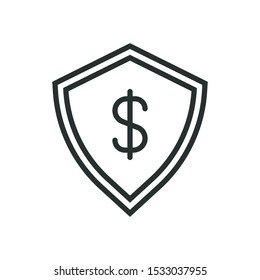payment security - minimal line web icon. simple vector illustration. concept for infographic, website or app.