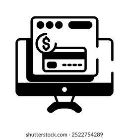 Payment Services Glyph Icon, Vector illustration