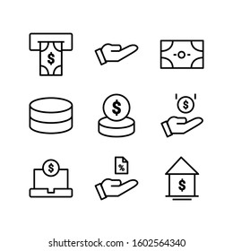 Payment set icon logo template