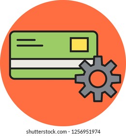 Payment setting Line Filled Multi color
