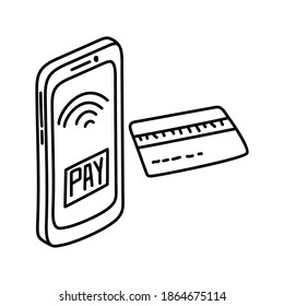 Payment Shopping Hand Drawn Icon Set Vector.