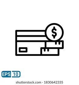 payment sign icon in line style isolated on white background. vector illustration for website and UI. EPS 10