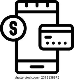 Payment single vector line icon