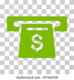 Payment Slot icon. Vector illustration style is flat iconic symbol, eco green color, transparent background. Designed for web and software interfaces.