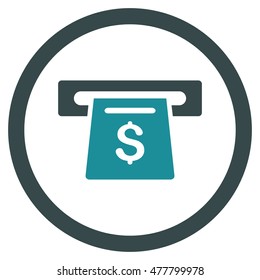 Payment Slot rounded icon. Vector illustration style is flat iconic bicolor symbol, soft blue colors, white background.