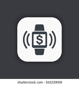 Payment with smart watch icon